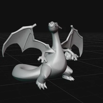 Mô hình Charizard phong cách Art Toy tối giản