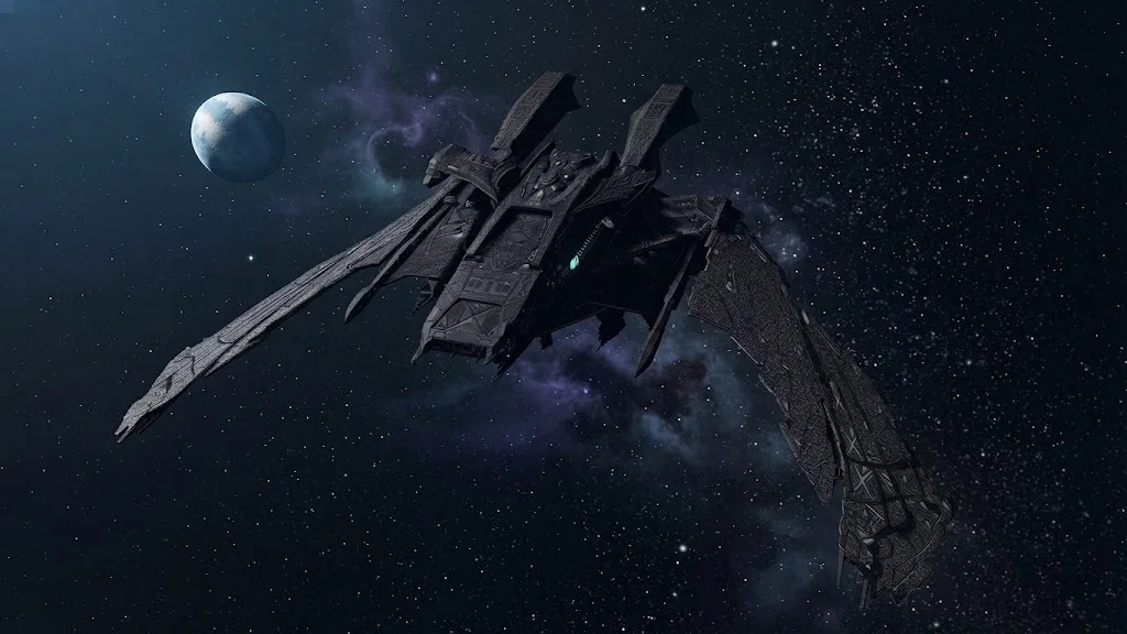 Mô hình tàu chiến Romulan Scimitar từ Star Trek Fleet Command - Image 1