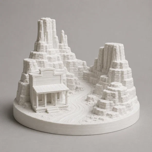 Mô hình sa bàn Hẻm núi Sa mạc (Desert Canyon Diorama) in 3D - Image 1