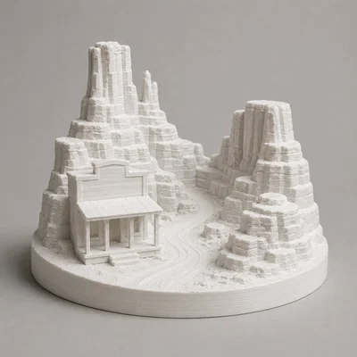 Mô hình sa bàn Hẻm núi Sa mạc (Desert Canyon Diorama) in 3D