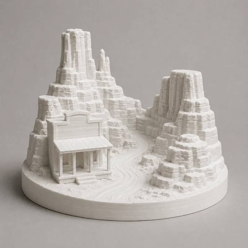 Mô hình sa bàn Hẻm núi Sa mạc (Desert Canyon Diorama) in 3D