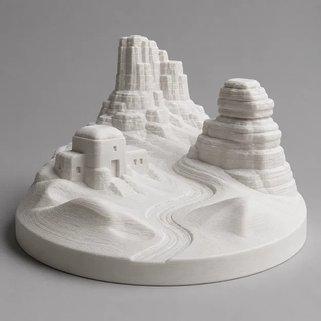 Mô hình sa mạc trang trí 3D (Desert Diorama) độc đáo cho bàn làm việc - Image 1