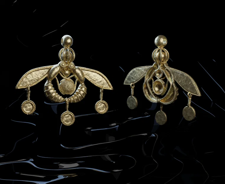 Mặt Dây Chuyền Ong Minoan Tinh Xảo - Mẫu Trang Sức 3D Độc Đáo - Image 1