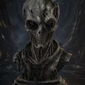Tượng Bán Thân Undead Grey Alien Kinh Dị - Thumbnail 2