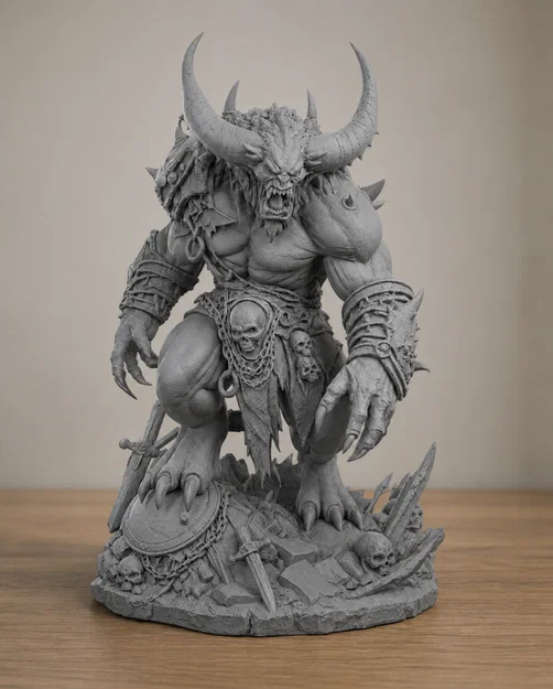 Tượng Quái Thú Sừng Máu (Bloodhorn Beast Statue) - Image 1