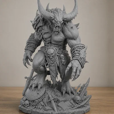 Tượng Quái Thú Sừng Máu (Bloodhorn Beast Statue)