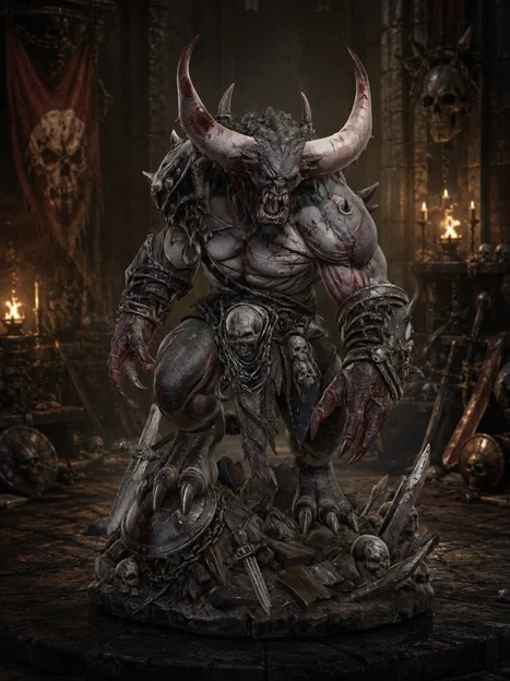 Tượng Quái Thú Sừng Máu (Bloodhorn Beast Statue) - Image 2