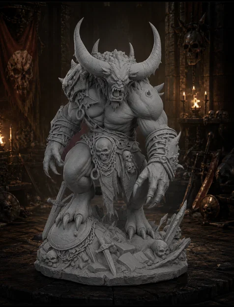Tượng Quái Thú Sừng Máu (Bloodhorn Beast Statue) - Image 3