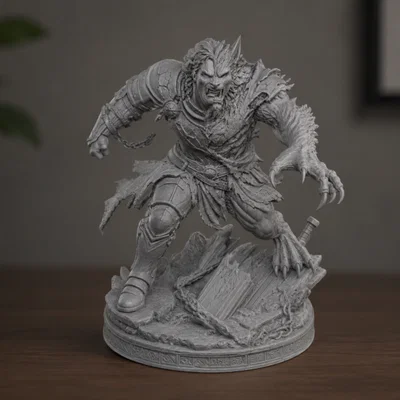 Chiến binh hóa thú sói (Warrior Turning Into Wolf Beast)