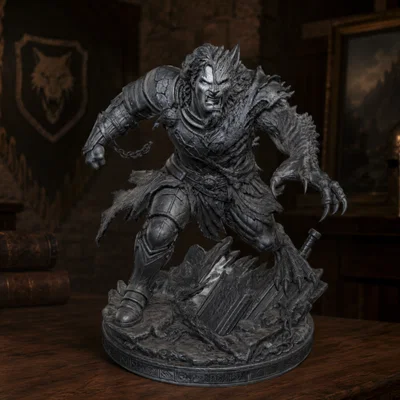 Chiến binh hóa thú sói (Warrior Turning Into Wolf Beast)