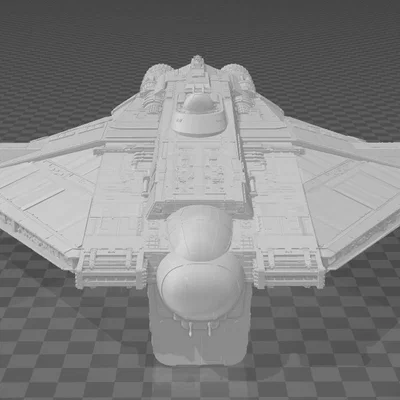 Mô hình 3D tàu vũ trụ Star Wars Rebels VCX-100 Ghost chi tiết