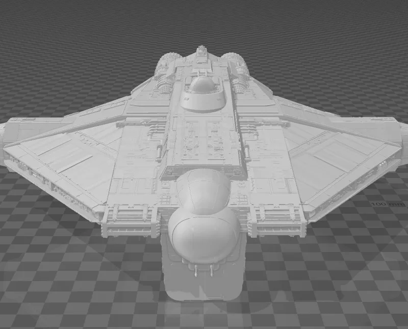 Mô hình 3D tàu vũ trụ Star Wars Rebels VCX-100 Ghost chi tiết