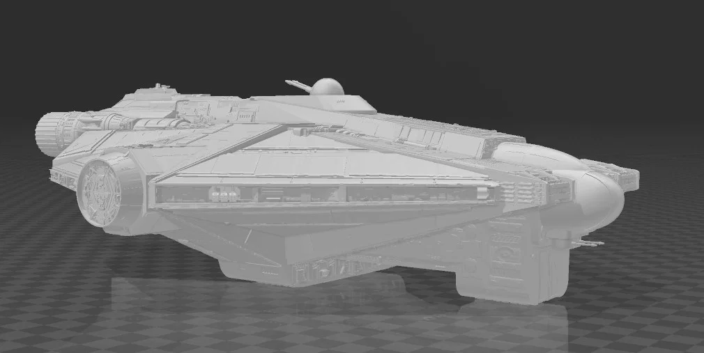 Mô hình 3D tàu vũ trụ Star Wars Rebels VCX-100 Ghost chi tiết - Image 3