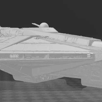 Mô hình 3D tàu vũ trụ Star Wars Rebels VCX-100 Ghost chi tiết