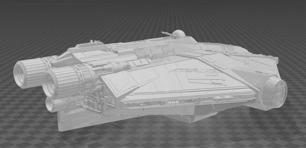 Mô hình 3D tàu vũ trụ Star Wars Rebels VCX-100 Ghost chi tiết - Image 4