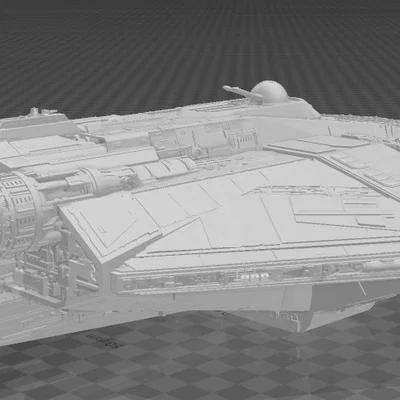 Mô hình 3D tàu vũ trụ Star Wars Rebels VCX-100 Ghost chi tiết