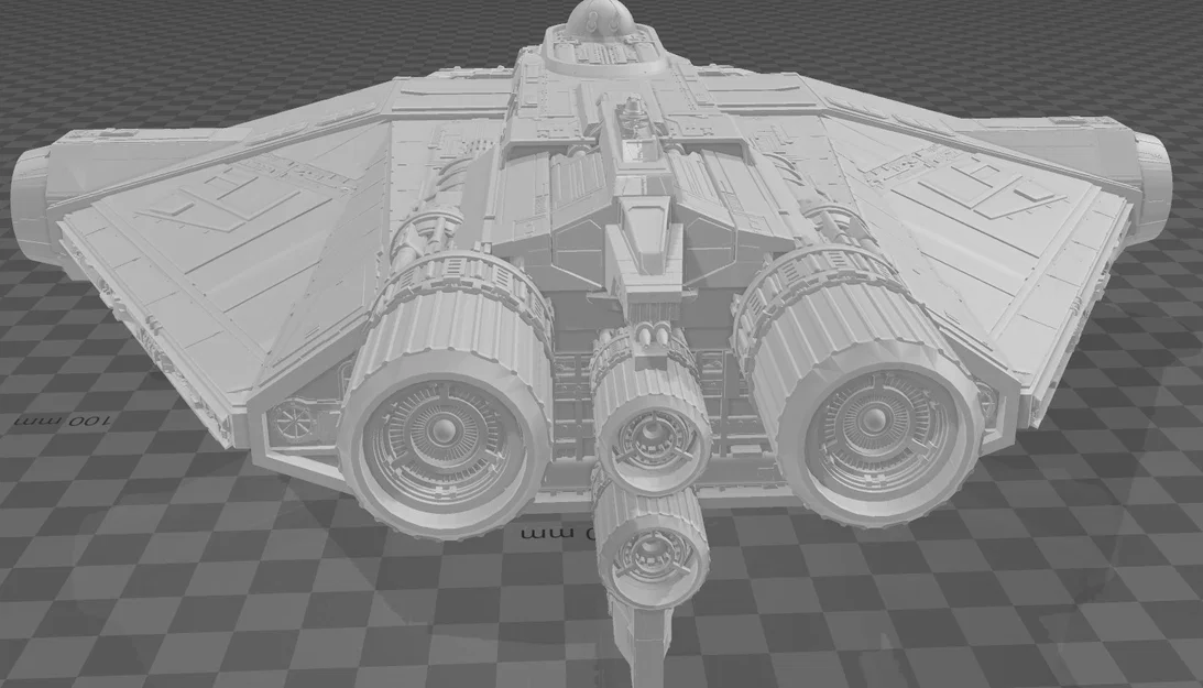 Mô hình 3D tàu vũ trụ Star Wars Rebels VCX-100 Ghost chi tiết - Image 5