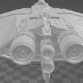 Mô hình 3D tàu vũ trụ Star Wars Rebels VCX-100 Ghost chi tiết - Thumbnail 5