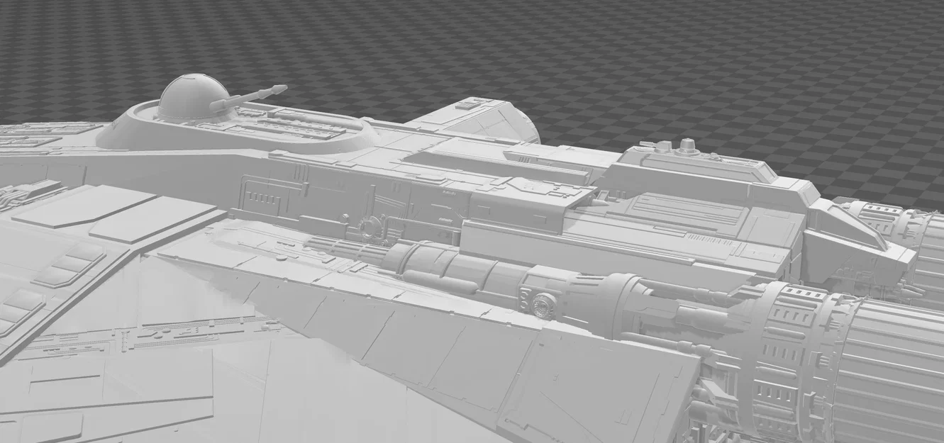 Mô hình 3D tàu vũ trụ Star Wars Rebels VCX-100 Ghost chi tiết - Image 6