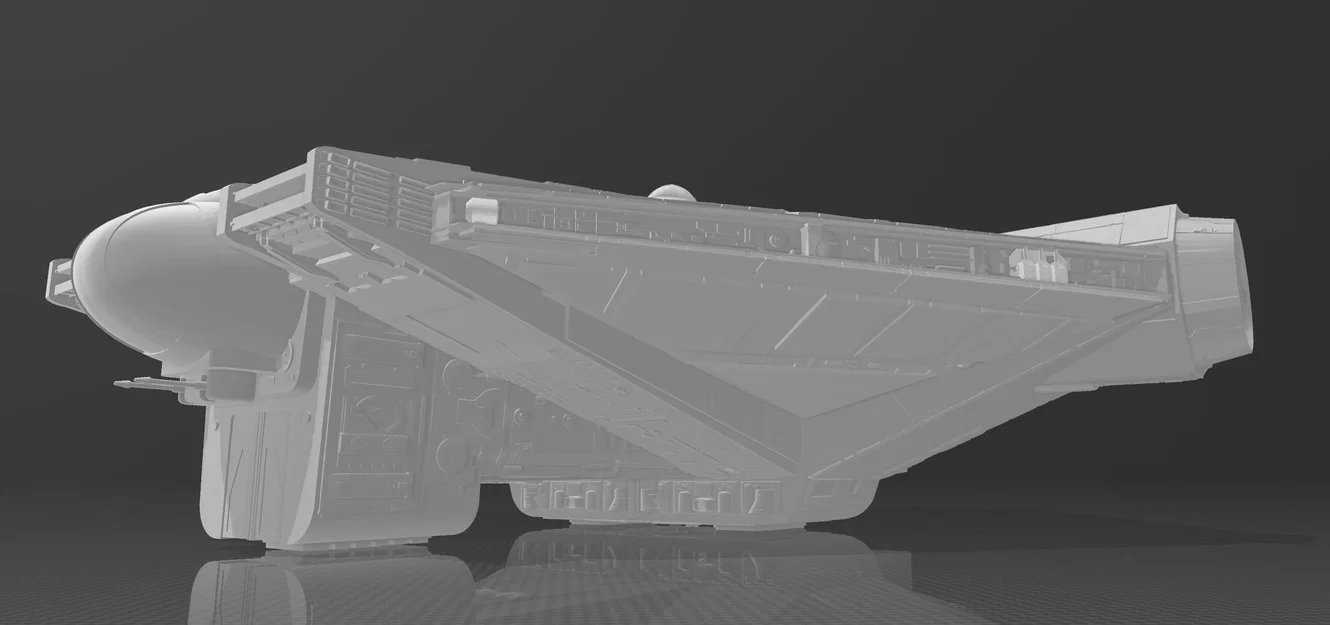 Mô hình 3D tàu vũ trụ Star Wars Rebels VCX-100 Ghost chi tiết - Image 7