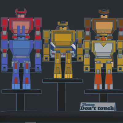 Bộ sưu tập mô hình robot Five Nights at Freddy's phong cách khối vuông
