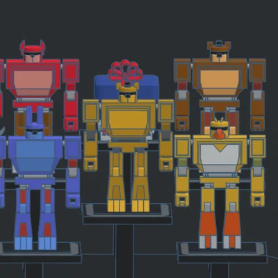Bộ sưu tập mô hình robot Five Nights at Freddy's phong cách khối vuông