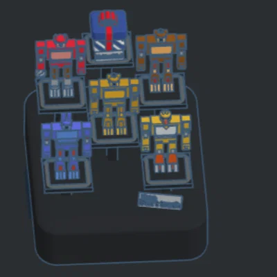 Bộ sưu tập mô hình robot Five Nights at Freddy's phong cách khối vuông
