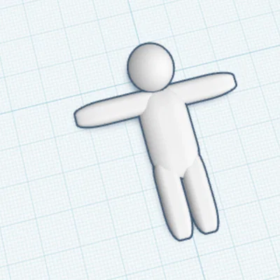 Mô hình nhân vật Mecha tối giản phong cách T-pose để in 3D