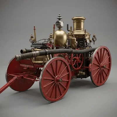 Mô hình xe chữa cháy hơi nước 1873 Ahrens cổ điển để in 3D