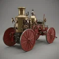 Mô hình xe chữa cháy hơi nước 1873 Ahrens cổ điển để in 3D - Thumbnail 2