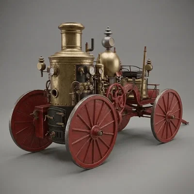 Mô hình xe chữa cháy hơi nước 1873 Ahrens cổ điển để in 3D