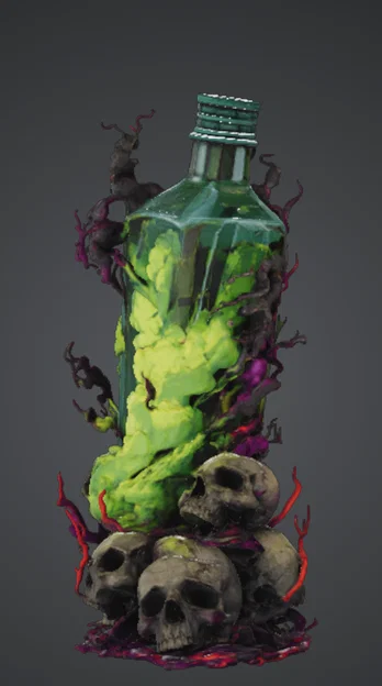 Mô hình in 3D Bottle Poison (Chai Độc Dược) trang trí cực chất - Image 5