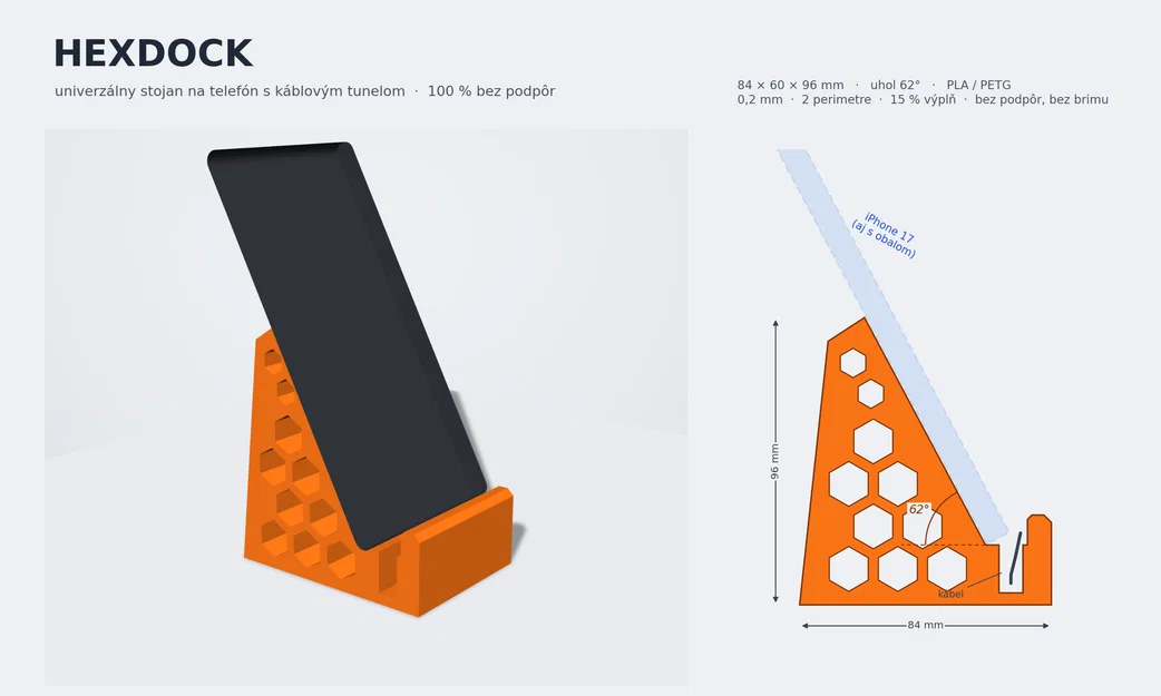 HexDock — Giá đỡ điện thoại đa năng kèm khe cắm sạc - Image 1