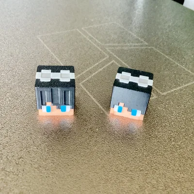 Mô hình đầu nhân vật Dokun phong cách Minecraft in 3D ấn tượng