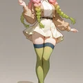 Mô hình 3D Mitsuri Kanroji trong Demon Slayer đẹp mắt - Thumbnail 9