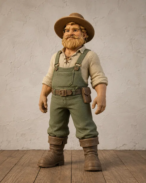 Mô hình chú nông dân Farmer Figure in 3D cho bộ sưu tập Diorama - Image 1