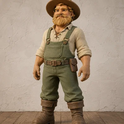 Mô hình chú nông dân Farmer Figure in 3D cho bộ sưu tập Diorama