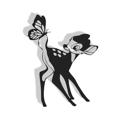Mô hình trang trí tường Bambi tinh tế cho căn phòng thêm xinh