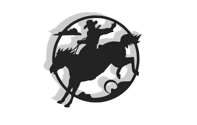 Mô hình tranh treo tường Cowboy Decor nghệ thuật phong cách miền Tây - Image 1