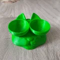 Bát đôi đựng thức ăn cho mèo hình mặt mèo - Thumbnail 2