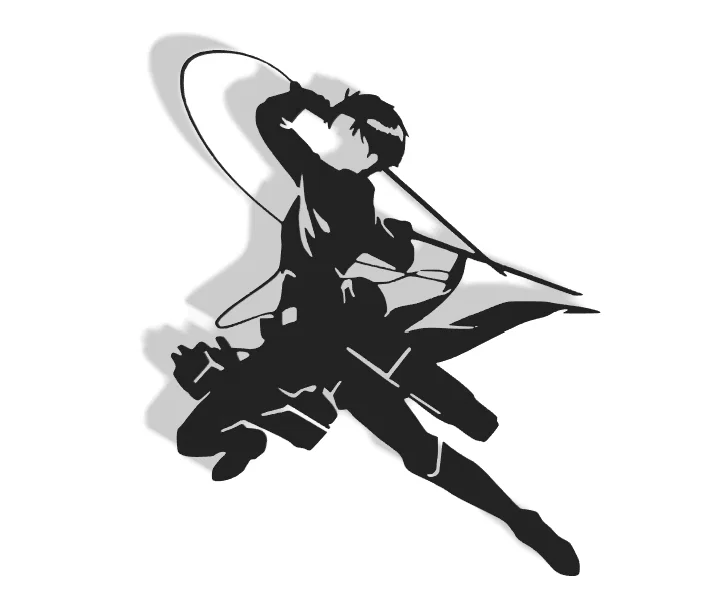 Mô hình trang trí treo tường Levi Ackerman - Attack on Titan decor - Image 1