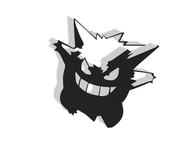 Mô hình treo tường Gengar Pokemon - Đồ decor 3D đẹp mắt cho game thủ - Image 1