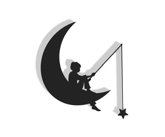 Mô hình trang trí tường Moon Child DreamWorks - File in 3D cực đẹp - Image 1