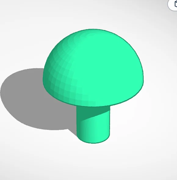 Nắp đậy lỗ thông hơi hình nấm 1cm (Lochabdeckung) in 3D - Image 1