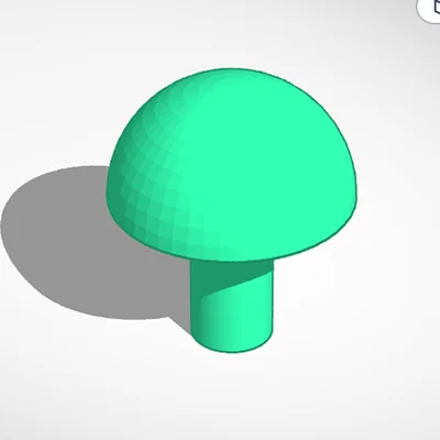 Nắp đậy lỗ thông hơi hình nấm 1cm (Lochabdeckung) in 3D
