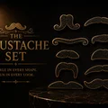 Bộ sưu tập ria mép - The Moustache Set - Thumbnail 1