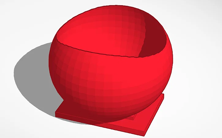 Chậu trồng cây mini hình cầu để bàn - File in 3D đẹp và tối giản - Image 1