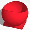 Chậu trồng cây mini hình cầu để bàn - File in 3D đẹp và tối giản - Thumbnail 1