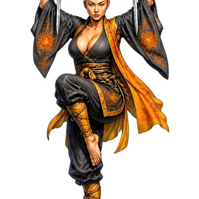 Mô hình Samurai Girl 3D ấn tượng - Thiết kế chiến binh độc đáo