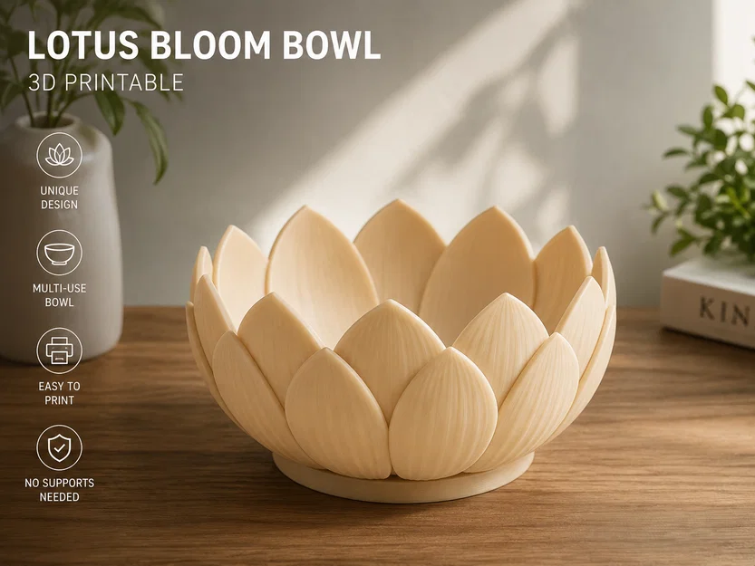 Tô hoa sen Lotus Bloom Bowl trang trí bàn ăn tinh tế - Image 1